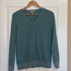 Teal LOFT sparkle sweater